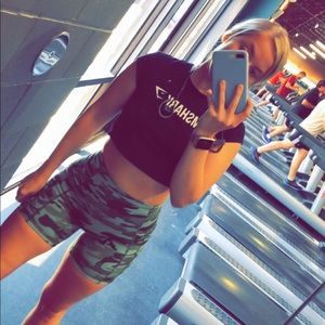 Til you collapse heart booty shorts